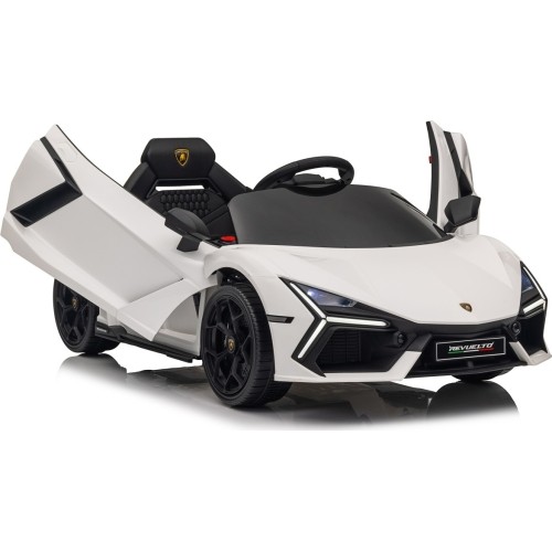 Biały pojazd Lamborghini Revuelto