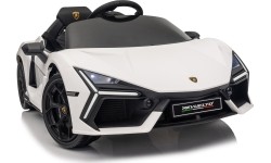 Biały pojazd Lamborghini Revuelto