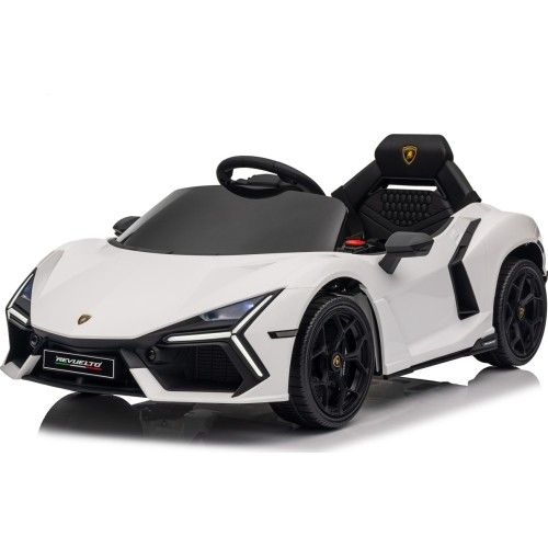 Biały pojazd Lamborghini Revuelto