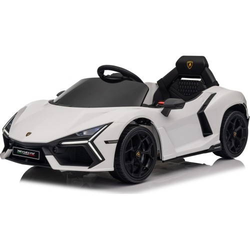 Biały pojazd Lamborghini Revuelto