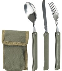 FOLDABLE 3-PC OD EATING UTENSIL W. POUCH