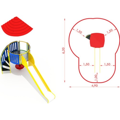 Metalowy plac zabaw CM-0111