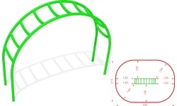 Metalowa drabinka wspinaczkowa model CM-0007x2