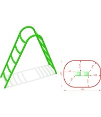 Metalowa drabinka wspinaczkowa model CM-0008x2