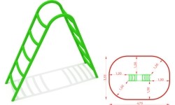 Metalowa drabinka wspinaczkowa model CM-0008x2
