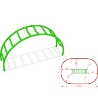 Metalowa drabinka wspinaczkowa model CM-0010x2