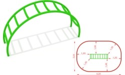 Metalowa drabinka wspinaczkowa model CM-0010x2