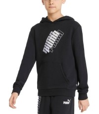 Bluza z kapturem Puma Power Logo dla młodzieży, czarna 847297 01