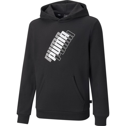 Bluza z kapturem Puma Power Logo dla młodzieży, czarna 847297 01