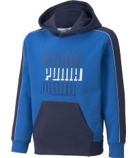 Bluza młodzieżowa Puma Alpha Hoodie FL Blue 589275 63