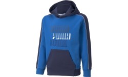 Bluza młodzieżowa Puma Alpha Hoodie FL Blue 589275 63