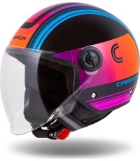 Kask motocyklowy Cassida Handy Metropolis czarny / turkusowy / gradient