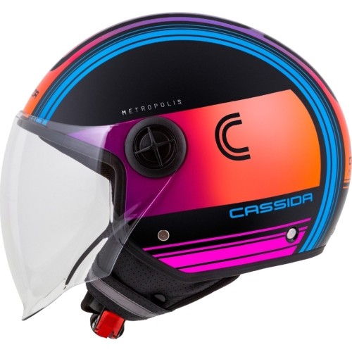 Kask motocyklowy Cassida Handy Metropolis Black/Teal/Gradient