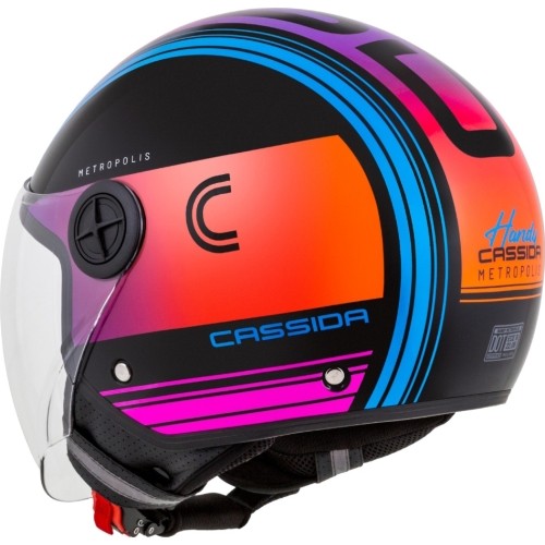 Kask motocyklowy Cassida Handy Metropolis Black/Teal/Gradient