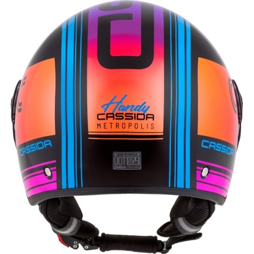 Kask motocyklowy Cassida Handy Metropolis Black/Teal/Gradient