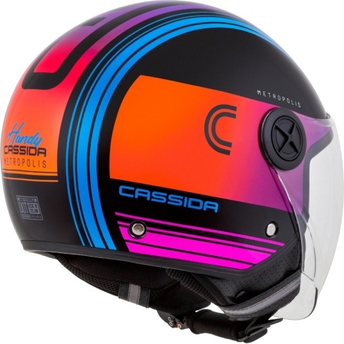 Kask motocyklowy Cassida Handy Metropolis Black/Teal/Gradient