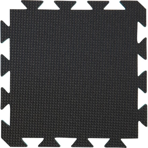 Piankowa wykładzina Puzzle podłogowe treningowe YATE - jasnozielono-czarna, 29x29x1,2 cm