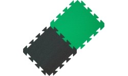 Piankowa wykładzina Puzzle podłogowe treningowe YATE - jasnozielono-czarna, 29x29x1,2 cm