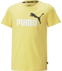 Koszulka młodzieżowa Puma Ess+ 2 Col Logo Tee żółta 586985 45