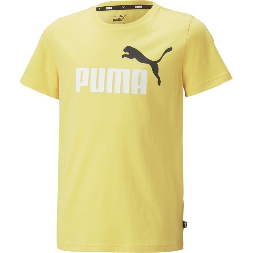 Koszulka młodzieżowa Puma Ess+ 2 Col Logo Tee żółta 586985 45