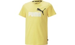 Koszulka młodzieżowa Puma Ess+ 2 Col Logo Tee żółta 586985 45