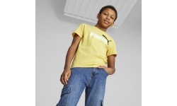 Koszulka młodzieżowa Puma Ess+ 2 Col Logo Tee żółta 586985 45