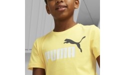 Koszulka młodzieżowa Puma Ess+ 2 Col Logo Tee żółta 586985 45