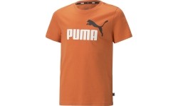 Koszulka młodzieżowa Puma Ess+ 2 Col Logo Tee pomarańczowa 586985 95