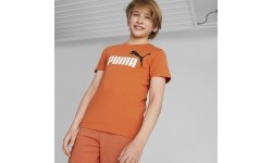 Koszulka młodzieżowa Puma Ess+ 2 Col Logo Tee pomarańczowa 586985 95