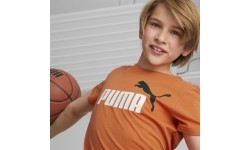 Koszulka młodzieżowa Puma Ess+ 2 Col Logo Tee pomarańczowa 586985 95