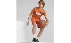 Koszulka młodzieżowa Puma Ess+ 2 Col Logo Tee pomarańczowa 586985 95