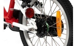 Dviratis Karbon Superlight Automatic 16 czerwony