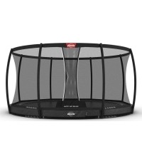 Trampolina BERG Elite InGround 430 szara z siatką ochronną Deluxe