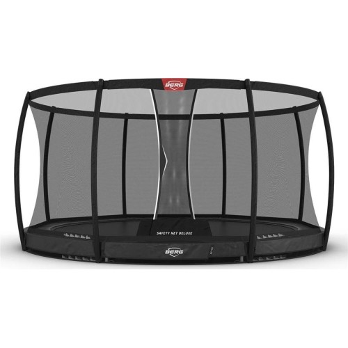 Trampolina BERG Elite InGround 430 szara z siatką ochronną Deluxe