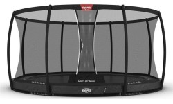 Trampolina BERG Elite InGround 430 szara z siatką ochronną Deluxe