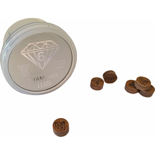IBS Cue Tip 14mm Brown Diamond 50szt