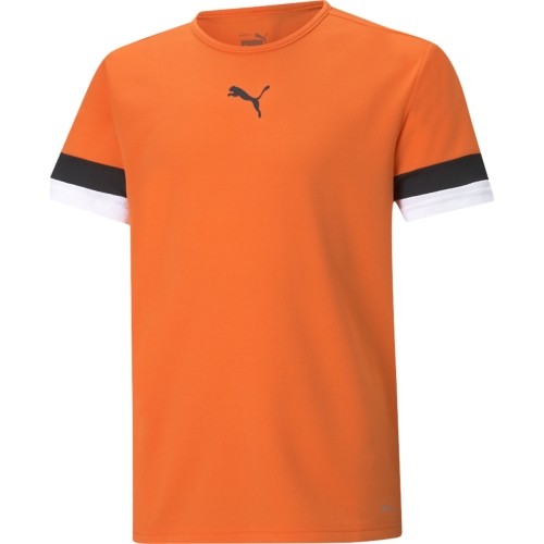 Koszulka młodzieżowa Puma TeamRise Jersey, pomarańczowo-biało-czarna 704938 08