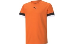 Koszulka młodzieżowa Puma TeamRise Jersey, pomarańczowo-biało-czarna 704938 08