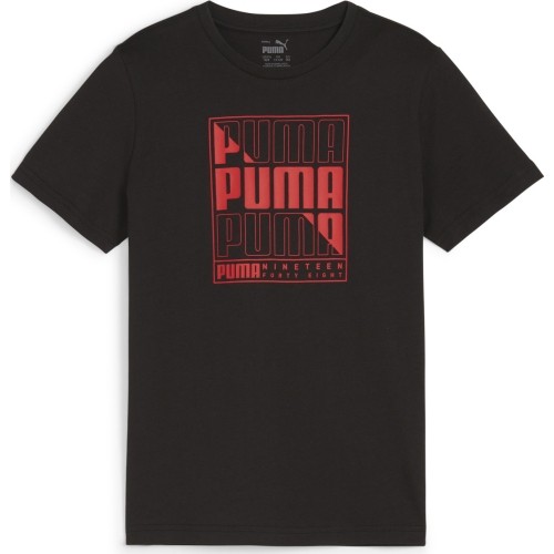 Koszulka młodzieżowa Puma Graphics Wor Tee Black 680298 01