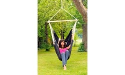 Hamak ogrodowy do siedzenia Fotel hamakowy Amazonas Brasil, Czarny