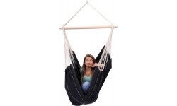Hamak ogrodowy do siedzenia Fotel hamakowy Amazonas Brasil, Czarny
