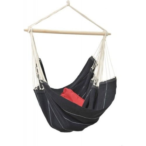 Hamak ogrodowy do siedzenia Fotel hamakowy Amazonas Brasil, Czarny