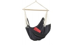 Hamak ogrodowy do siedzenia Fotel hamakowy Amazonas Brasil, Czarny