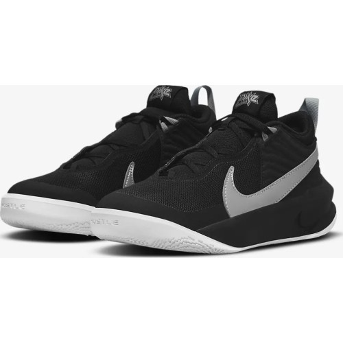 Buty do koszykówki Nike Team Hustle D 10 GS dla młodzieży, czarne CW6735 004