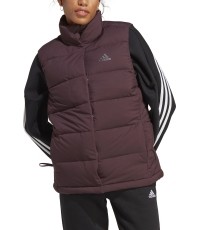 Damska kamizelka puchowa Adidas W Helionic Vest, bordowa HE1456