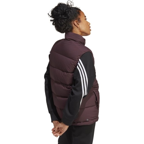Damska kamizelka puchowa Adidas W Helionic Vest, bordowa HE1456