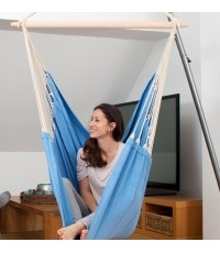 Fotel hamakowy Hamak krzesło do siedzenia ogrodowy Amazonas Artista, Niebieski