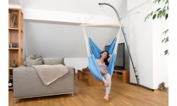 Fotel hamakowy Hamak krzesło do siedzenia ogrodowy Amazonas Artista, Niebieski