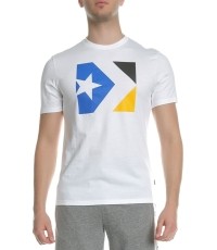 Converse Marškinėliai Star Chevron Tri Color Tee White