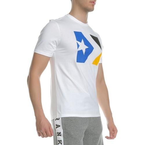 Converse Marškinėliai Star Chevron Tri Color Tee White